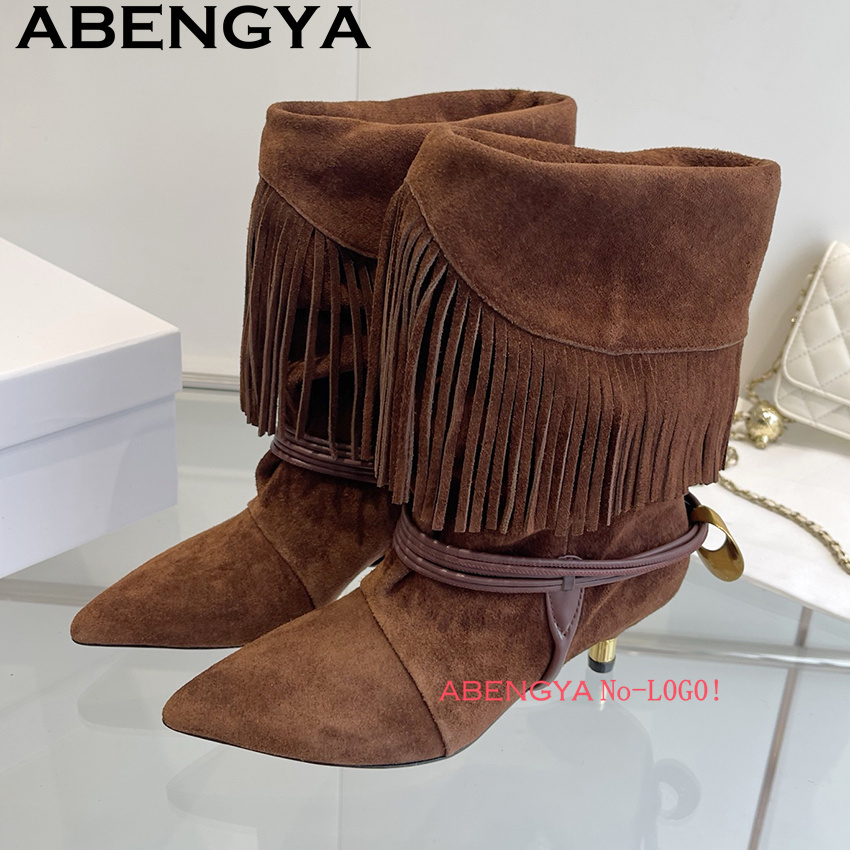 Suede Leather Edge Tassel Desi - огляд і ціна Ethnic And Fashion