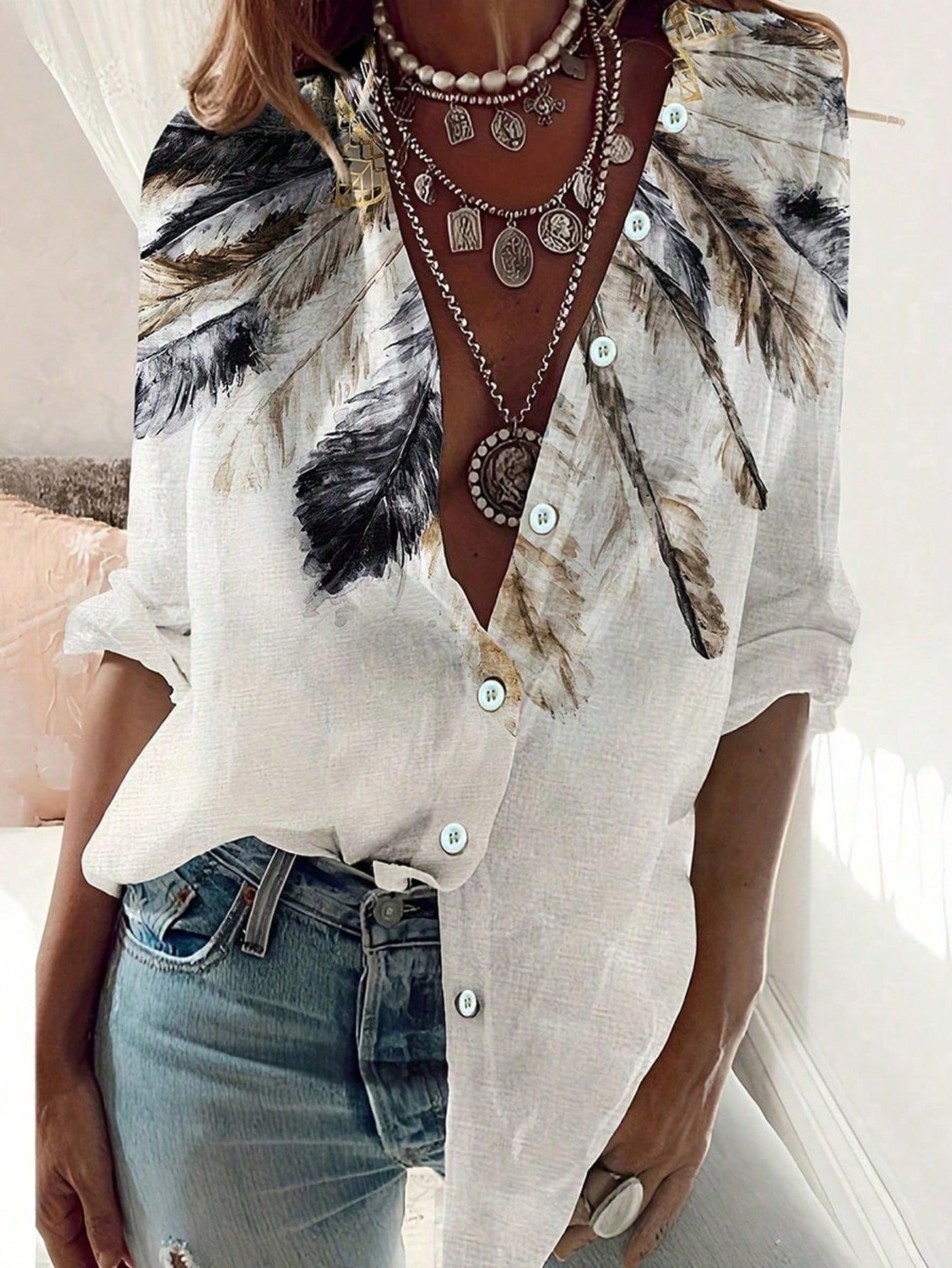 Women's Western ethnic print f - огляд і ціна Ethnic Fashion Clothing