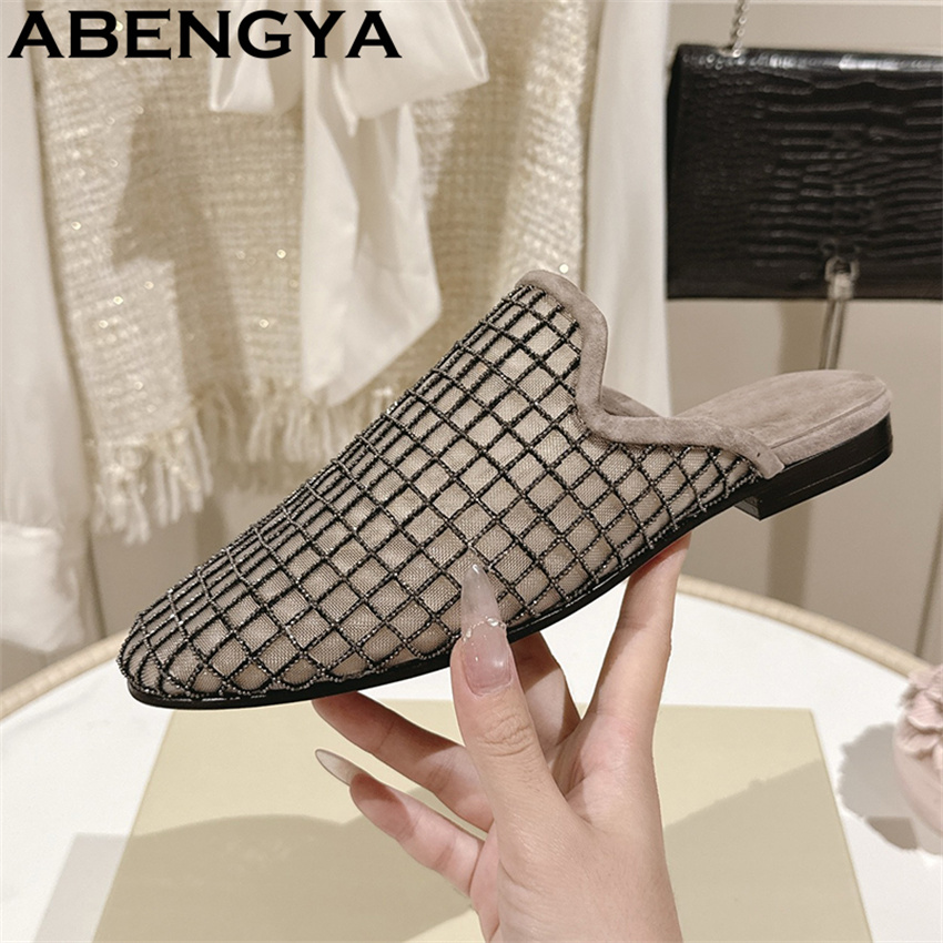 Shiny Lace Mesh Round Toe Flat - огляд і ціна Ethnic And Fashion