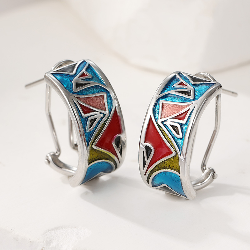 Ethnic Silver Color Enamel Hoo - огляд і ціна Ethnic Fashion Wear For Women