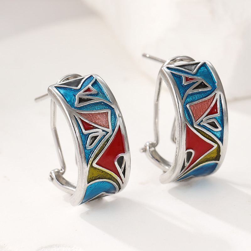 Ethnic Silver Color Enamel Hoo - огляд і ціна Ethnic Fashion Wear For Women