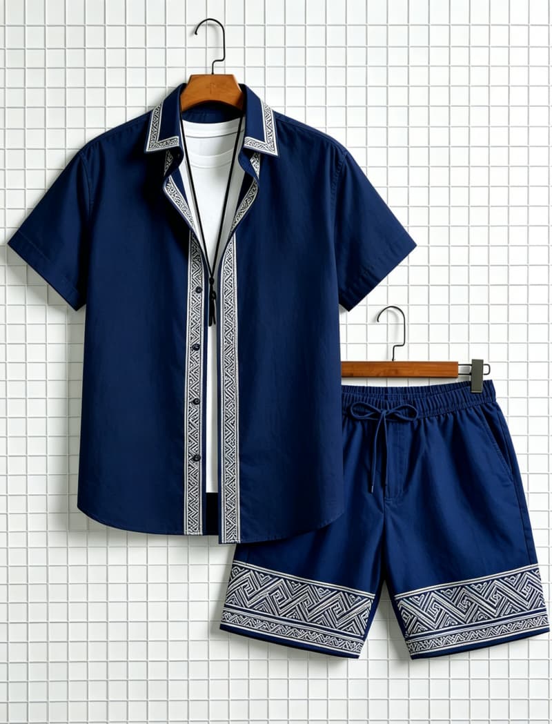 Men's ethnic border printed sh - огляд і ціна Ethnic Fashion Clothing